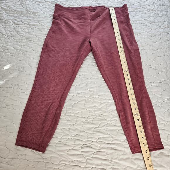 LIke New Lululemon Invigorate HR Leggings Heather Mulled Wine Sz 20 - Picture 5 of 10